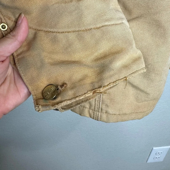Vintage Carhartt Mens Utilitarian Chore Jacket Size L/XL Blanket Lined - Picture 11 of 15